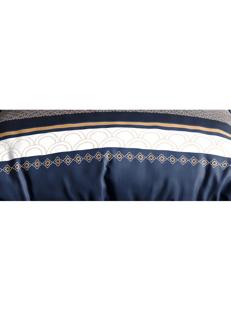 Parure housse de couette 100 % coton kalypso Bleu - Kiabi