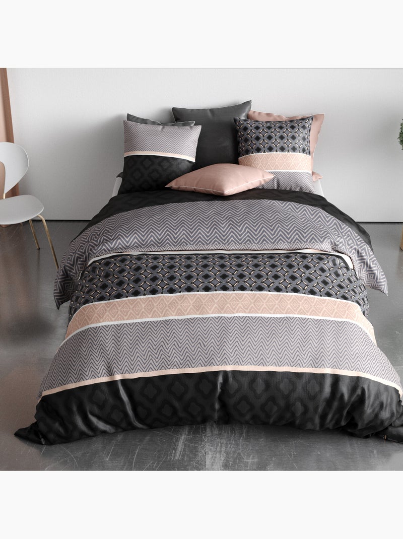 Parure housse de couette 100 % coton kea Rose - Kiabi