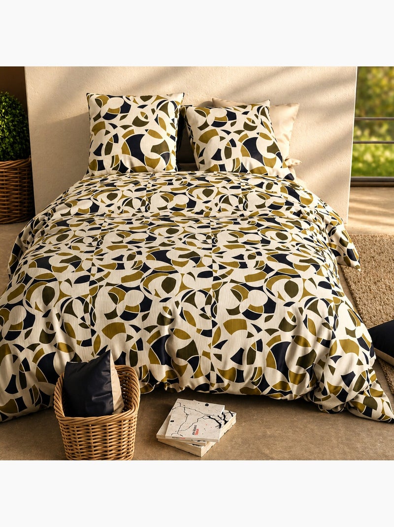 Parure housse de couette 100 % coton klee Multicolore - Kiabi
