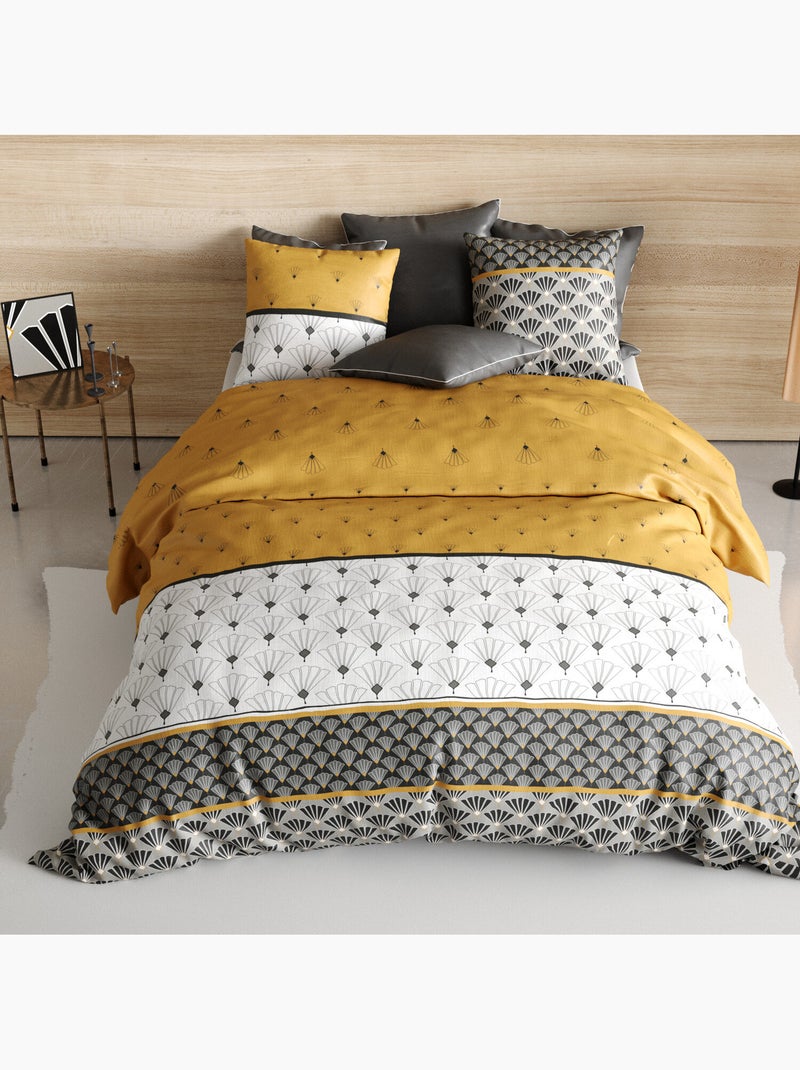Parure housse de couette 100 % coton léo Multicolore - Kiabi