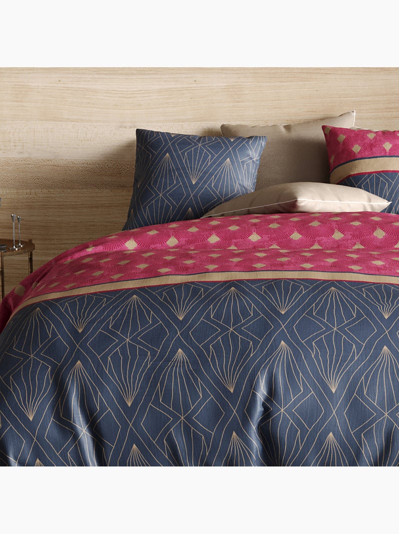 Parure housse de couette 100 % coton lily Multicolore - Kiabi