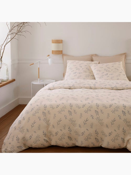 Parure housse de couette 100 % coton liveo - Kiabi