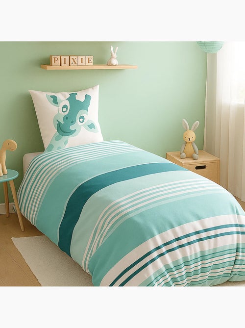 Parure housse de couette 100 % coton louma - Kiabi Parure housse de couette 100 % coton louma - Kiabi
