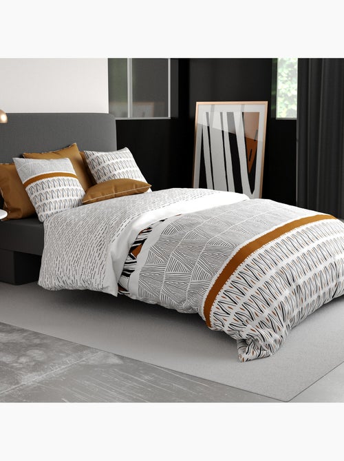 Parure housse de couette 100 % coton louxor - Kiabi