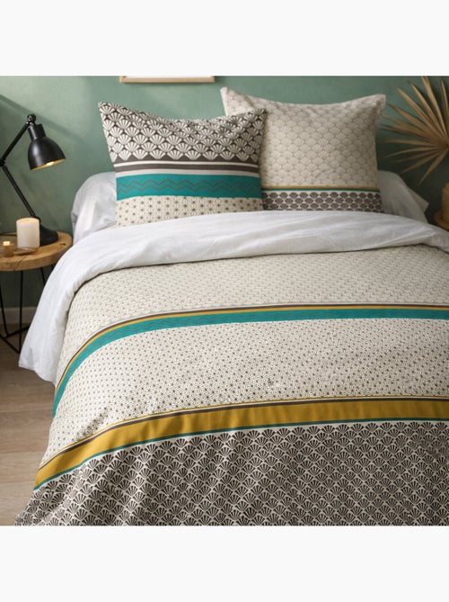 Parure housse de couette 100 % coton loxa - Kiabi
