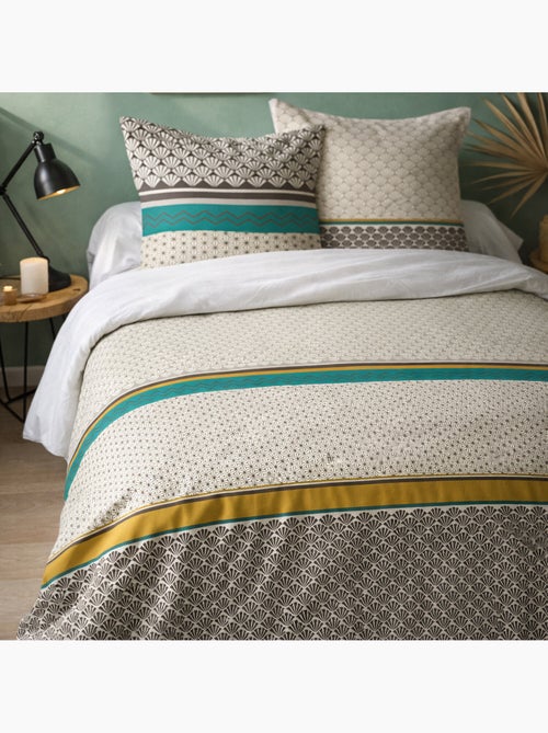 Parure housse de couette 100 % coton loxa - Kiabi