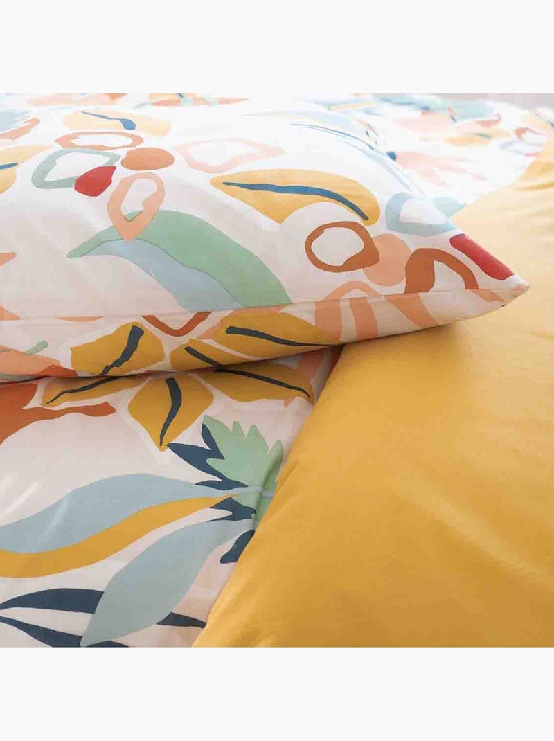 Parure housse de couette 100 % coton lucia Beige - Kiabi