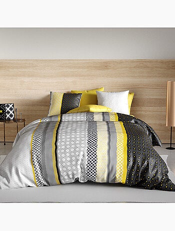 Parure housse de couette 100 % coton lumi