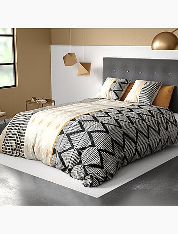 Parure housse de couette 100 % coton madi