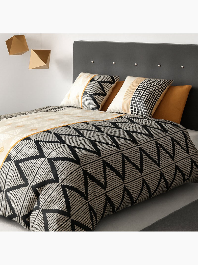 Parure housse de couette 100 % coton madi Multicolore - Kiabi