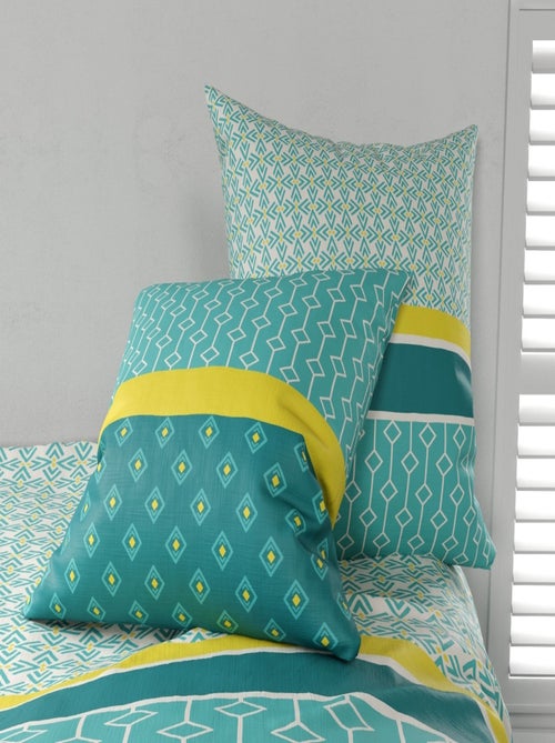 Parure housse de couette 100 % coton malphite - Kiabi Parure housse de couette 100 % coton malphite - Kiabi