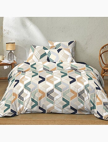 Parure housse de couette 100 % coton malte