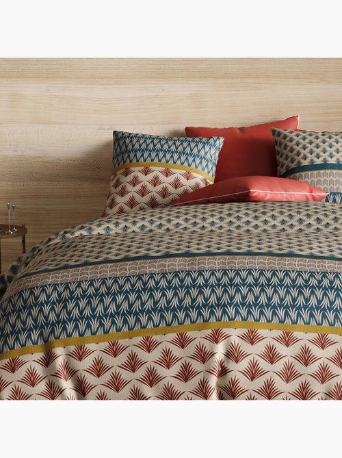 Parure housse de couette 100 % coton manille - Kiabi