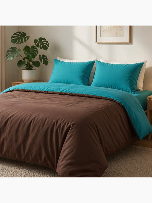 Parure housse de couette 100 % coton meno - Kiabi
