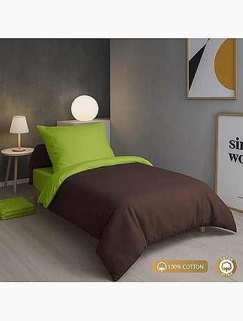 Parure housse de couette 100 % coton meno