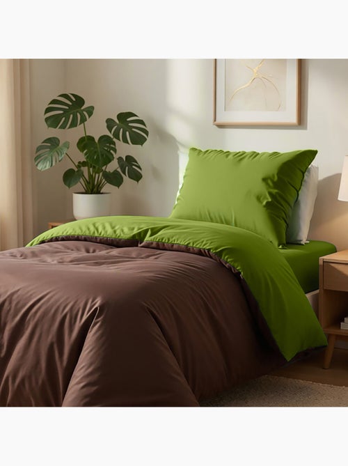 Parure housse de couette 100 % coton meno - Kiabi