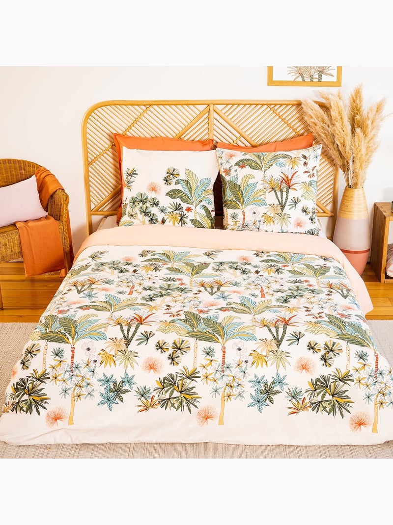Parure housse de couette 100 % coton mentissa Multicolore - Kiabi