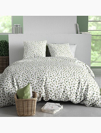 Parure housse de couette 100 % coton merise