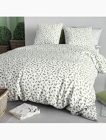 Parure housse de couette 100 % coton merise
