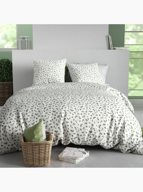 Parure housse de couette 100 % coton merise - Kiabi