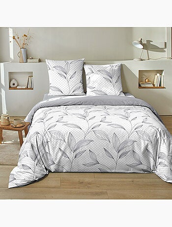 Parure housse de couette 100 % coton mikano