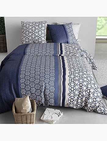 Parure housse de couette 100 % coton mil