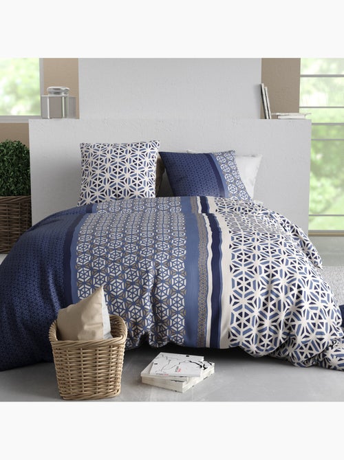 Parure housse de couette 100 % coton mil - Kiabi