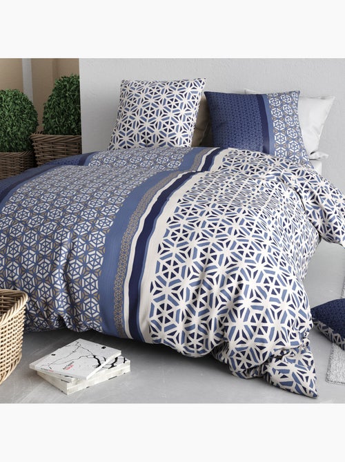 Parure housse de couette 100 % coton mil - Kiabi