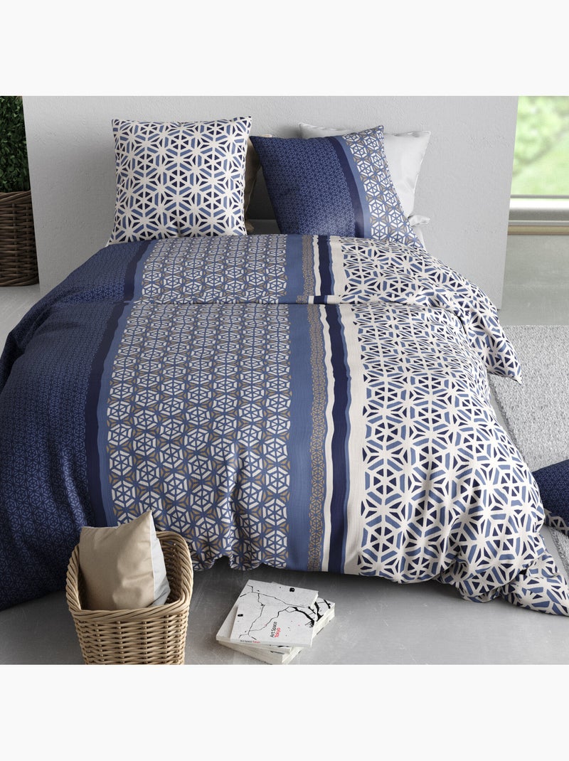Parure housse de couette 100 % coton mil Multicolore - Kiabi