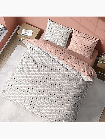 Parure housse de couette 100 % coton mille