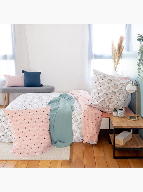 Parure housse de couette 100 % coton mille - Kiabi