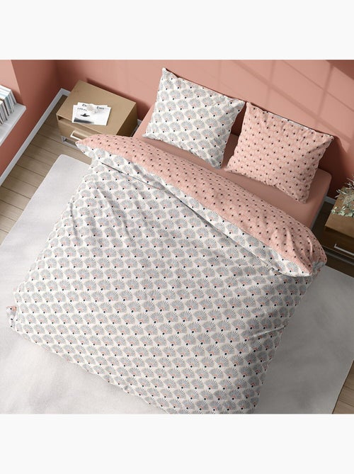 Parure housse de couette 100 % coton mille - Kiabi