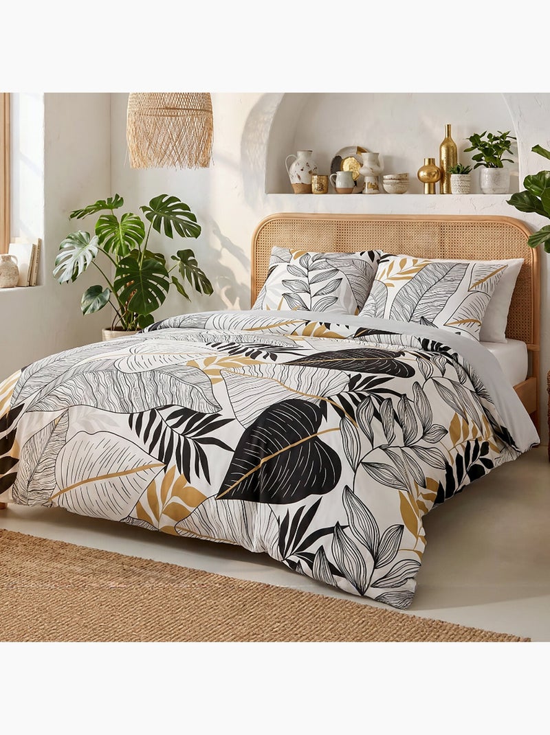 Parure housse de couette 100 % coton moana Multicolore - Kiabi