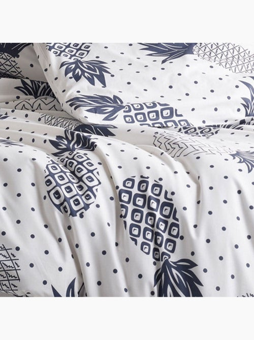 Parure housse de couette 100 % coton night - Kiabi