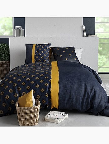 Parure housse de couette 100 % coton nil