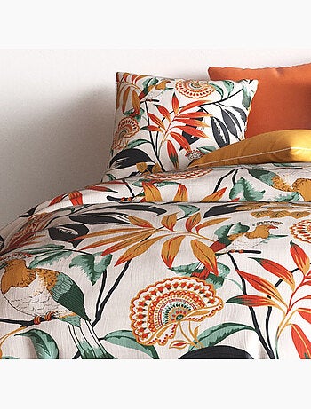 Parure housse de couette 100 % coton ninon