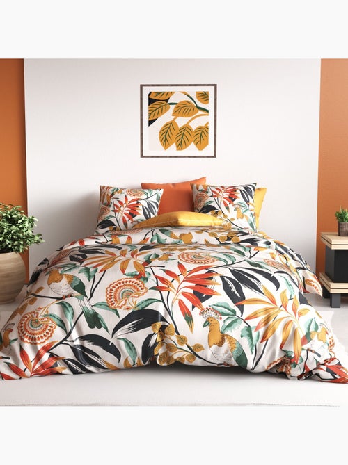 Parure housse de couette 100 % coton ninon - Kiabi