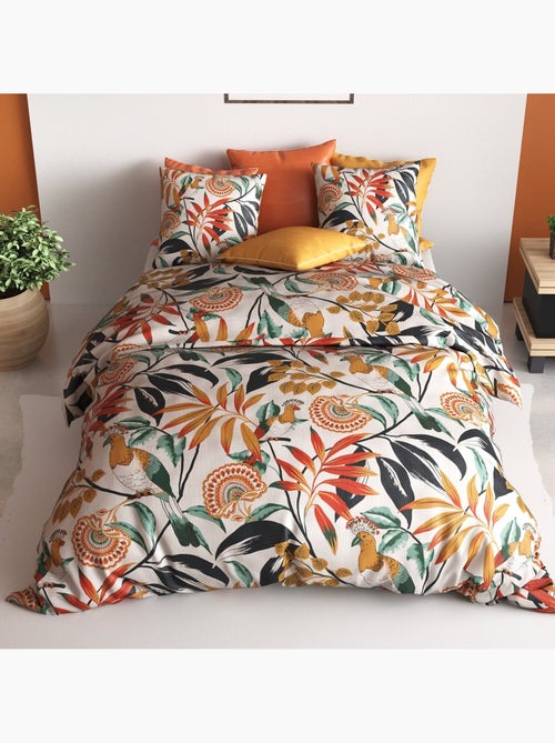 Parure housse de couette 100 % coton ninon - Kiabi