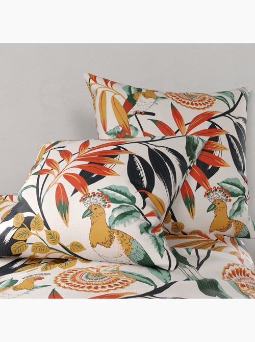 Parure housse de couette 100 % coton ninon - Kiabi