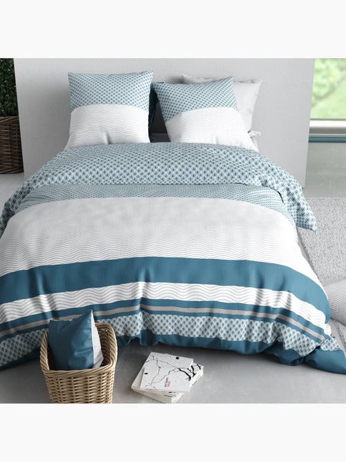 Parure housse de couette 100 % coton nocturne - Kiabi