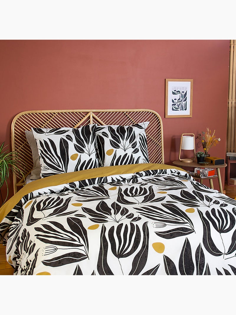 Parure housse de couette 100 % coton nolie Multicolore - Kiabi