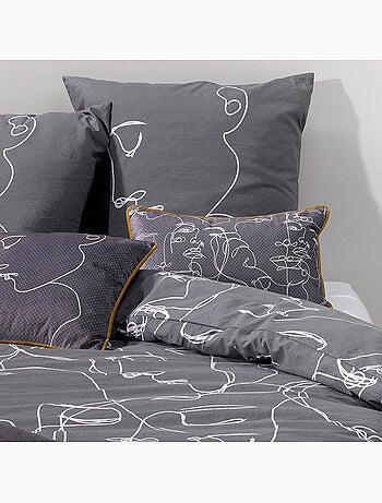 Parure housse de couette 100 % coton nymphea