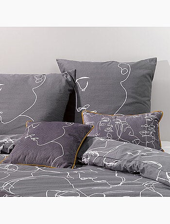 Parure housse de couette 100 % coton nymphea