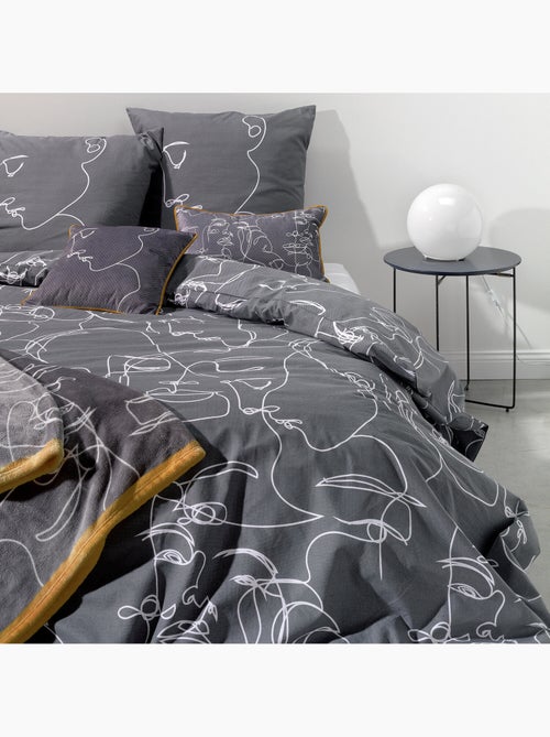 Parure housse de couette 100 % coton nymphea - Kiabi Parure housse de couette 100 % coton nymphea - Kiabi