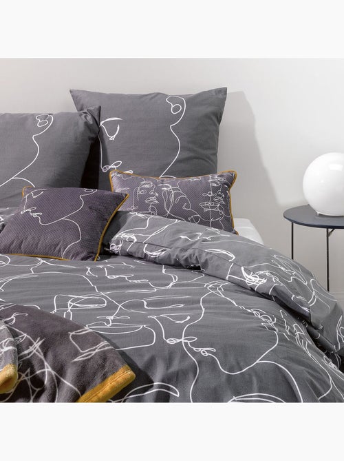 Parure housse de couette 100 % coton nymphea - Kiabi Parure housse de couette 100 % coton nymphea - Kiabi