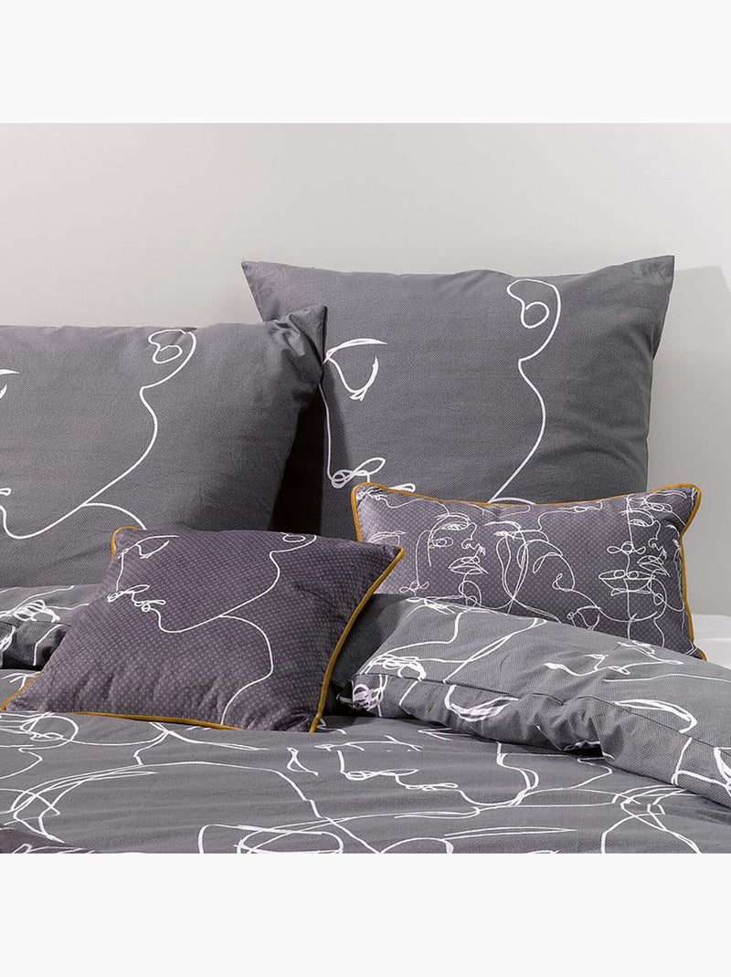 Parure housse de couette 100 % coton nymphea Multicolore - Kiabi