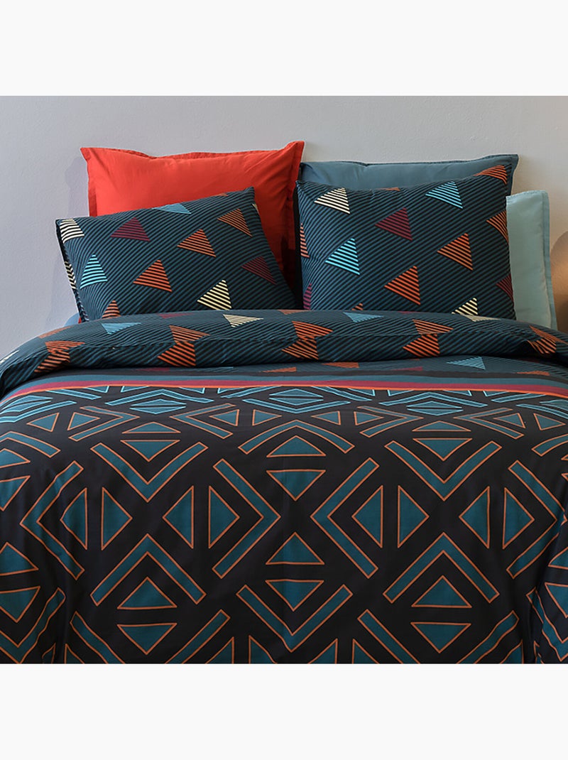 Parure housse de couette 100 % coton ocean Bleu - Kiabi