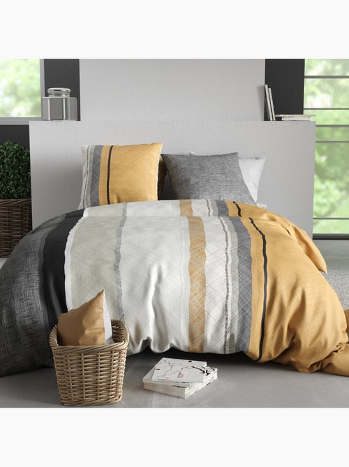 Parure housse de couette 100 % coton ogis - Kiabi