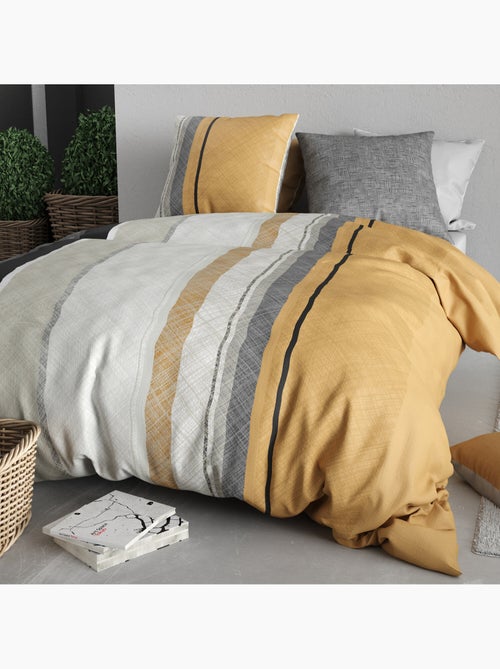 Parure housse de couette 100 % coton ogis - Kiabi