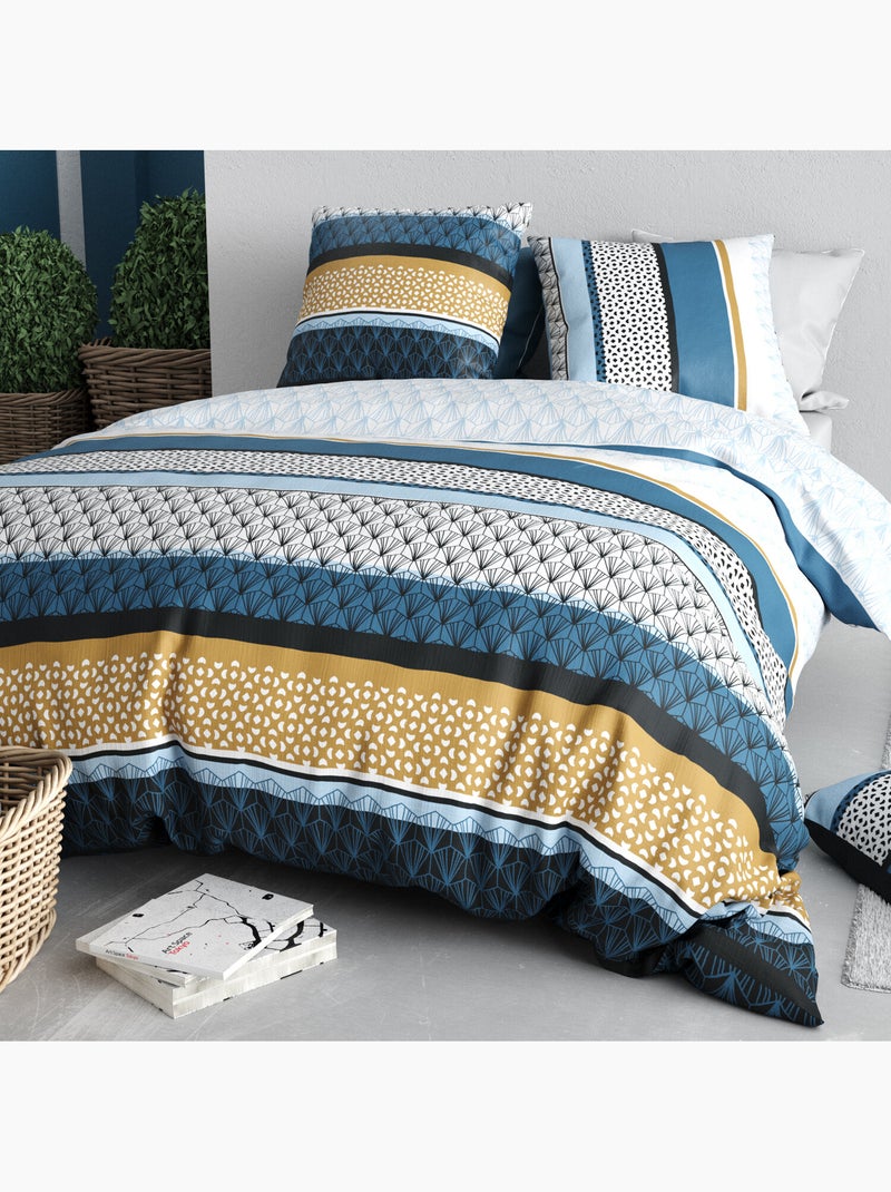 Parure housse de couette 100 % coton osis Multicolore - Kiabi